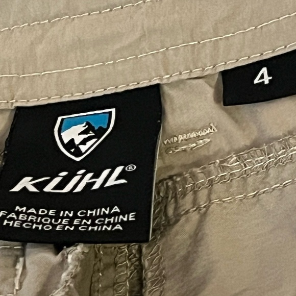 Kuhl Imperfection Tan Cargo Capris Oversized Sz 4 - Picture 7 of 7